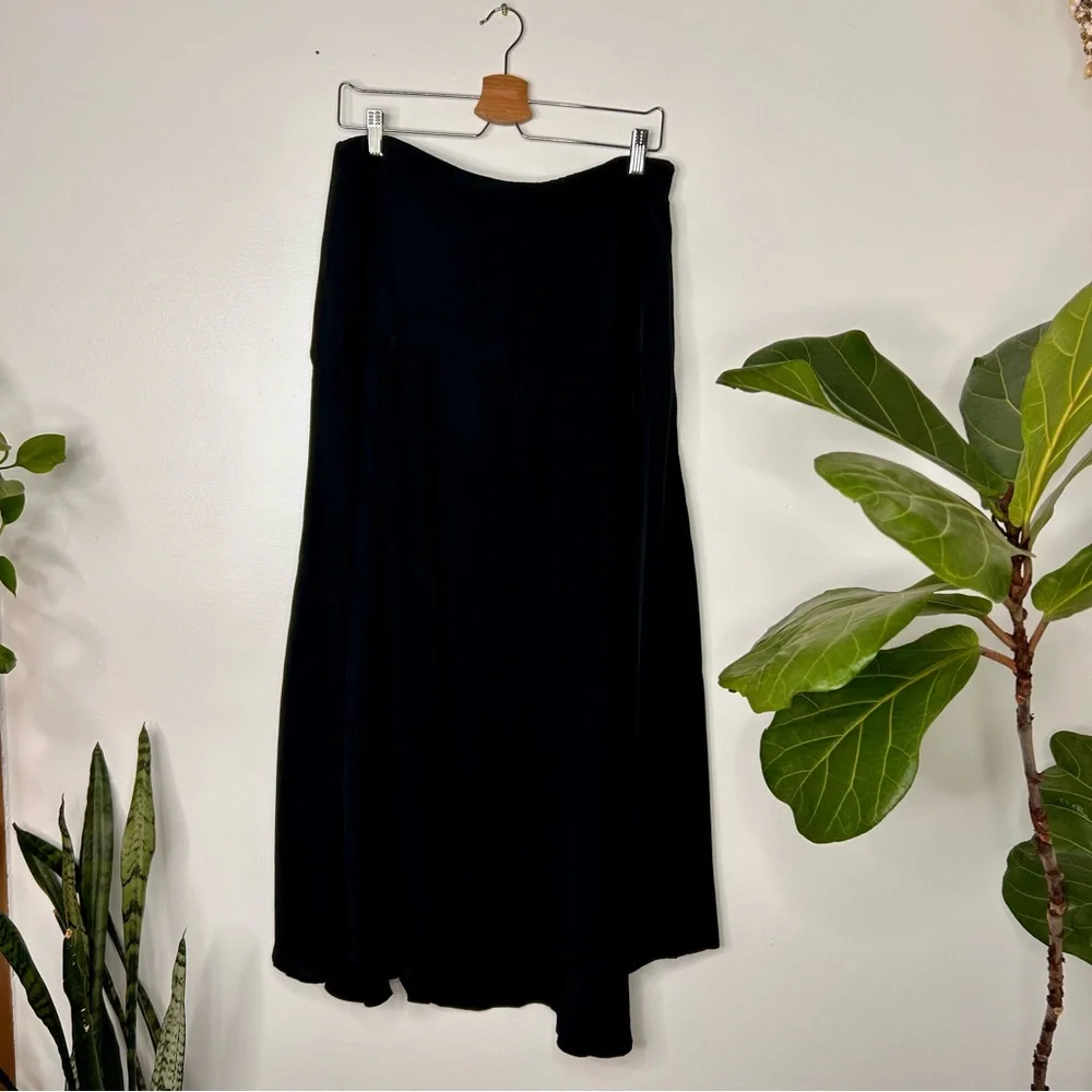 Madewell Circle Midi Skirt in Crêpe de Chine